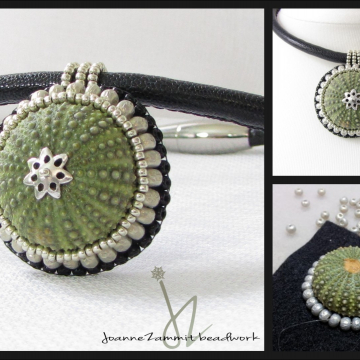 Sea Urchin Necklace on Leather